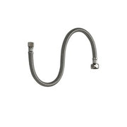 Gray flexible supply hose with connector fittings on both ends for electronic faucet installation.