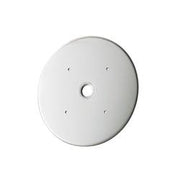 White circular spray face with center hole and four mounting holes around perimeter.