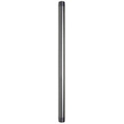 Vertical black metal pre-rinse riser tube with male thread connection.