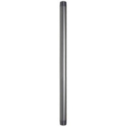 Vertical black metal pre-rinse riser tube with male thread connection.