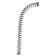 Black coiled spring hose with angled connector end.