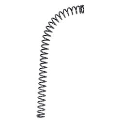 Black coiled spring hose with angled connector end.