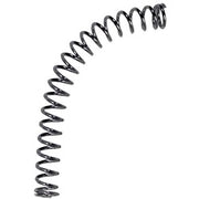 Coiled stainless steel spring with connector fittings at both ends.