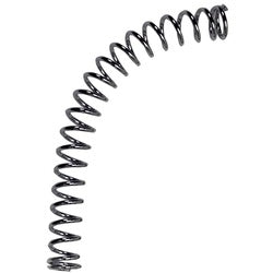 Coiled stainless steel spring with connector fittings at both ends.