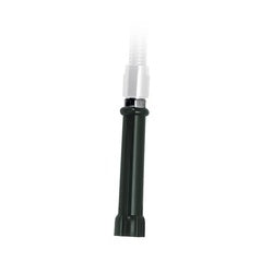 Black plastic grip handle with clear spray nozzle attachment, 1/2-inch NPS male connection.