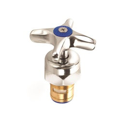Krowne Royal Series faucet valve repair kit with blue cross handle and brass threaded base.