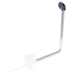 Krowne Overflow Head 22-500 with curved chrome pipe and circular drain opening.