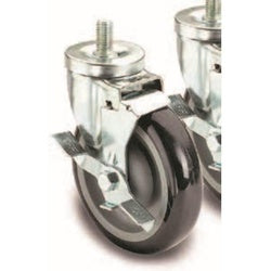 Krowne Economy Series 1/2-in Threaded Stem Caster With 5-in Locking Wheels (Set Of 4) - 30-141S