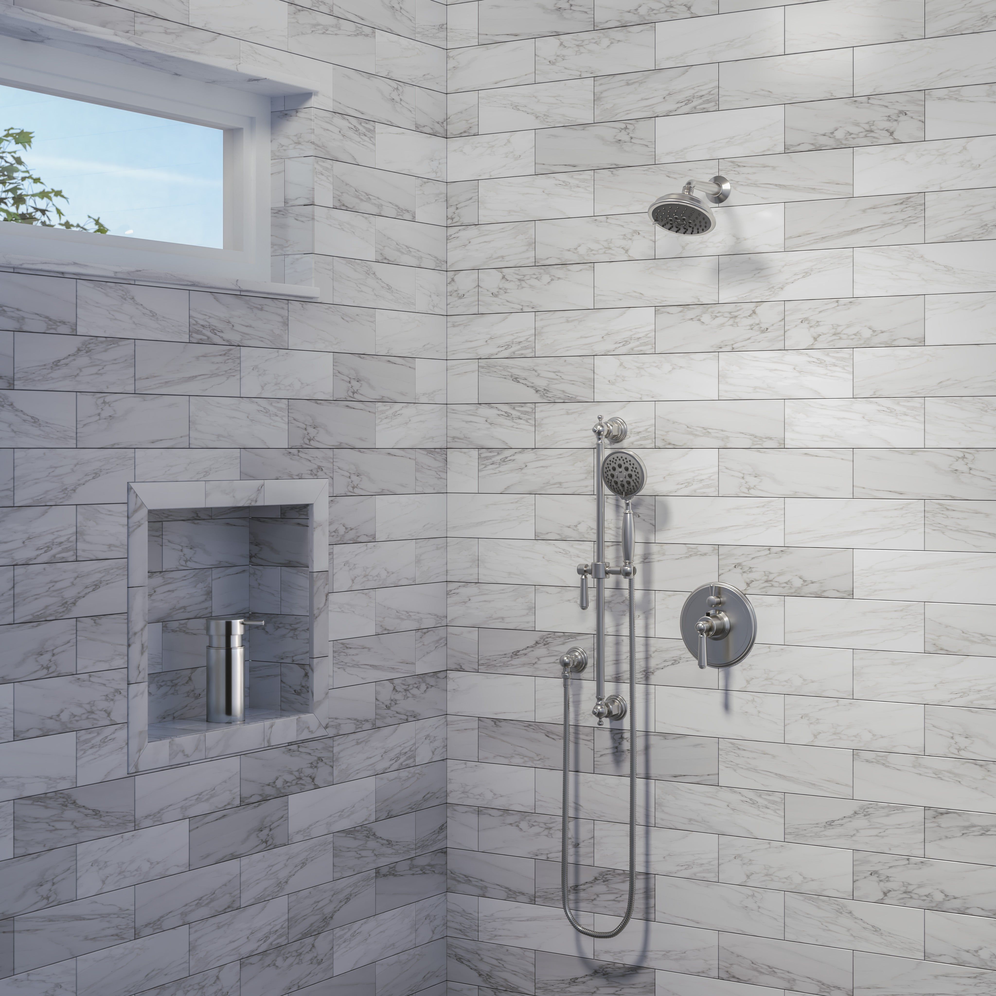 California Faucets Traditional 5-5/8" Multi-Function Showerhead in Bella Terra Bronze - SH-073.18-BTB