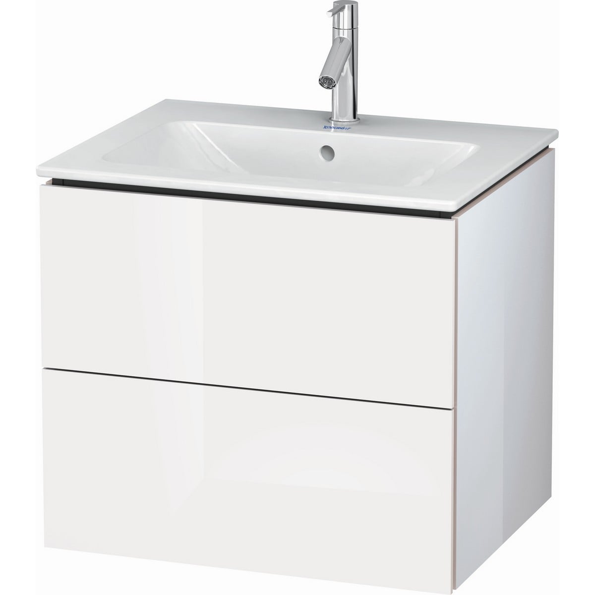 Duravit L-Cube 24-3/8" Wall Mount Single Vanity Cabinet, Less Sink - White