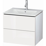 Duravit L-Cube 24-3/8" Wall Mount Single Vanity Cabinet, Less Sink - White