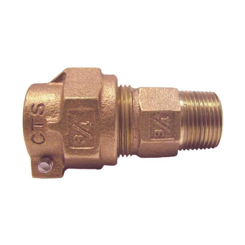 Legend Valve 313-204NL Pipe Coupling 3/4 in CTS Pack Joint x MPT Bronze