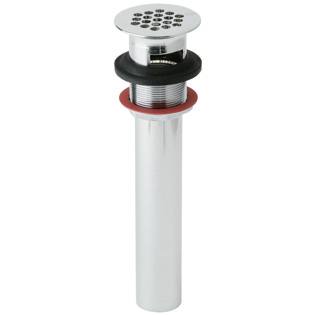 Elkay 1-1/2" Drain Fitting Chrome Plated Brass with Perforated Grid and Tailpiece - LK174