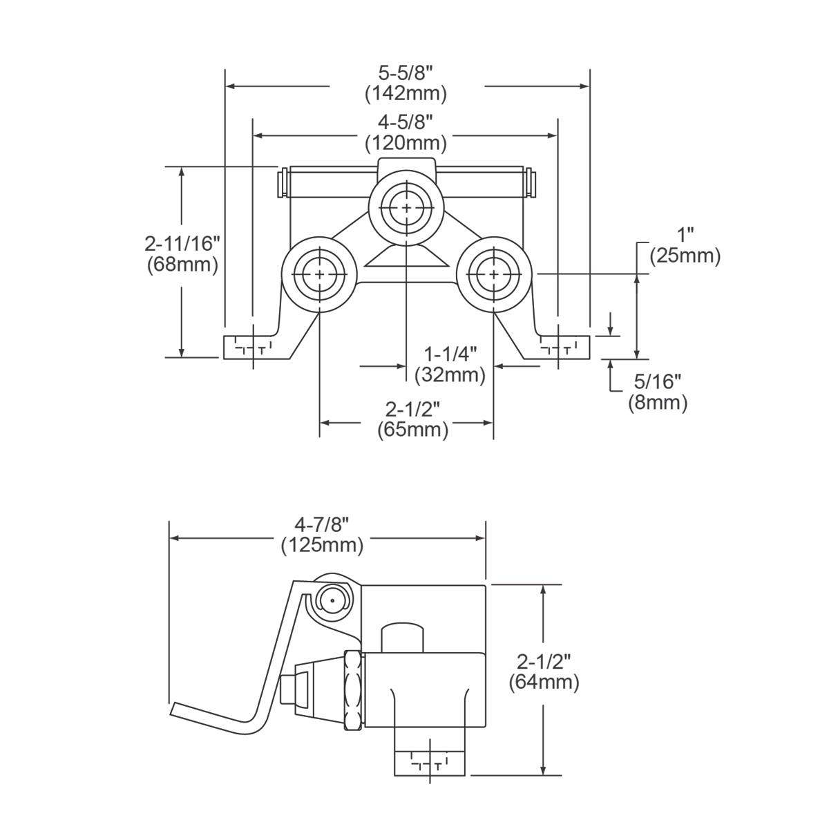 Elkay Floor Mount Double Foot Valve