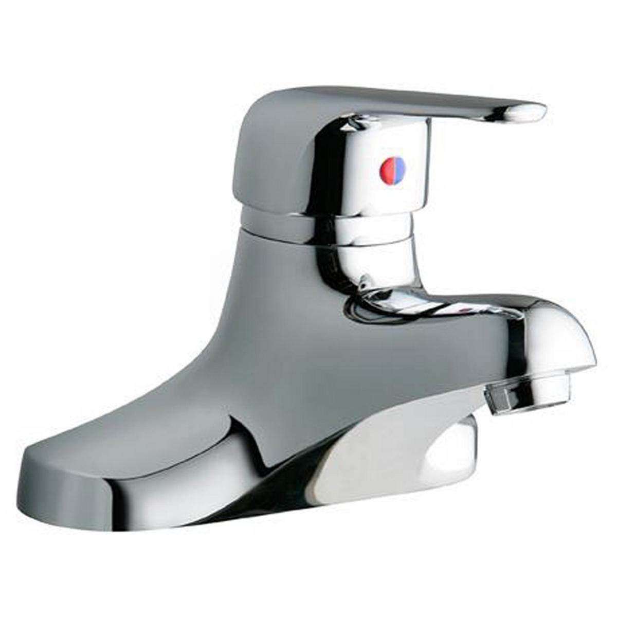 Elkay 4" Centerset with Exposed Deck Lavatory Faucet Integral Spout Single Control 4" Wristblade Handle Chrome