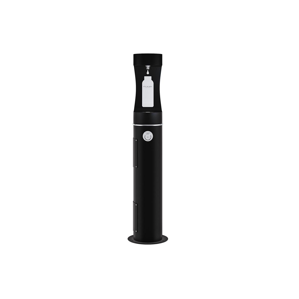 Elkay Outdoor ezH2O Bottle Filling Station Pedestal Non-Filtered Non-Refrigerated Black