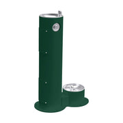 Elkay Outdoor Pedestal Fountain with Pet Station Non-Filtered Non-Refrigerated Evergreen