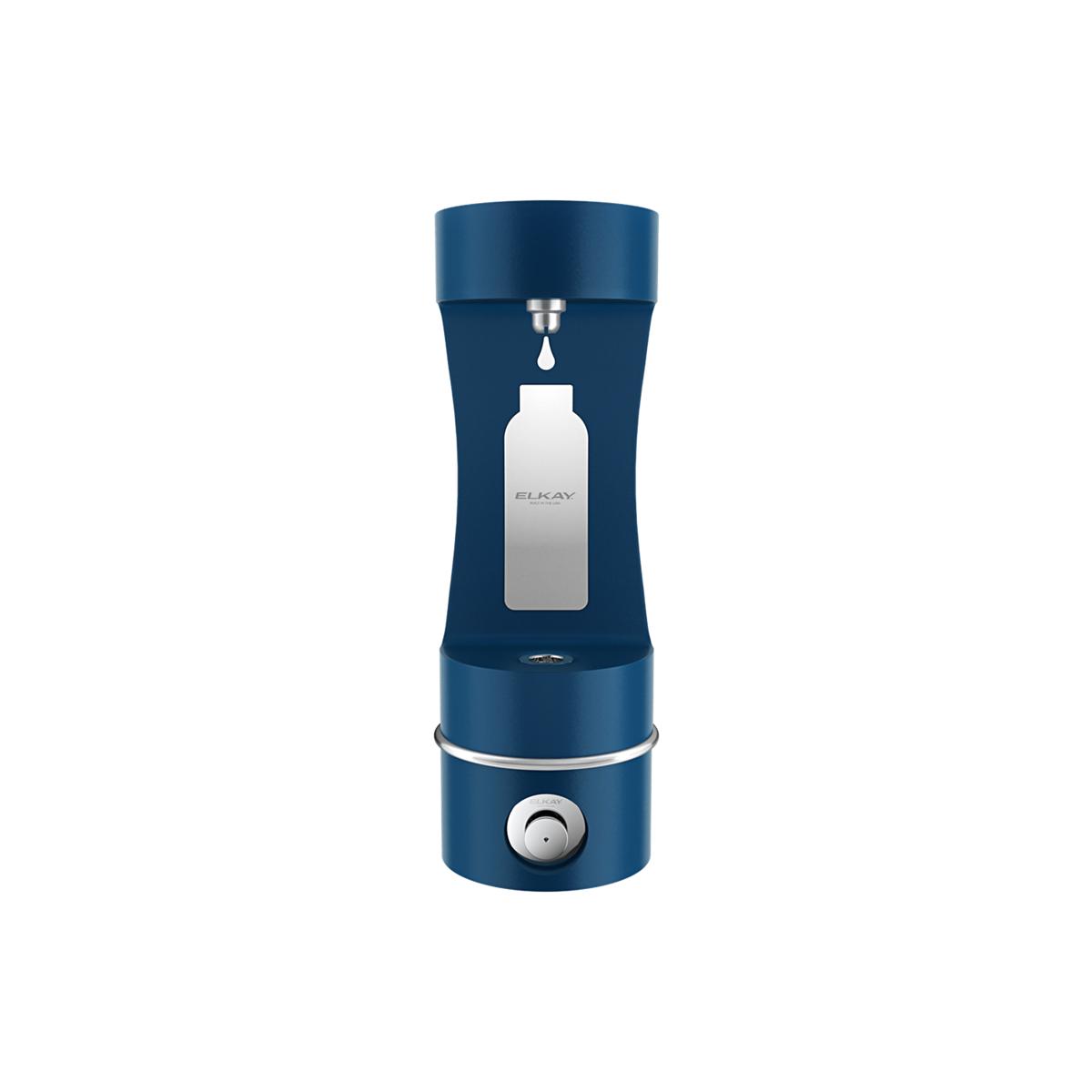 Elkay Outdoor ezH2O Single Arm Bottle Filling Station Wall Mount Non-Filtered Non-Refrigerated Blue