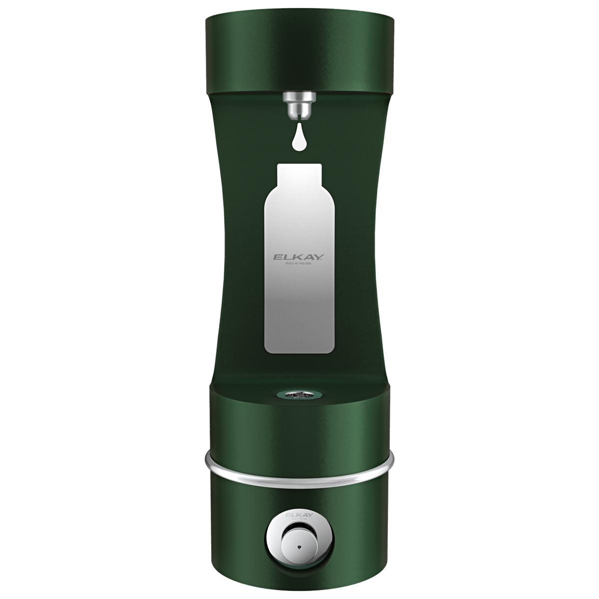 Elkay Outdoor ezH2O Single Arm Bottle Filling Station Wall Mount Non-Filtered Non-Refrigerated Freeze Resistant Evergreen