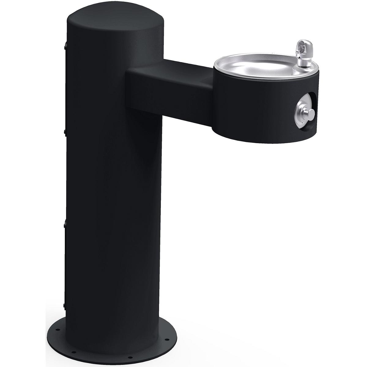 Elkay Outdoor ADA Pedestal Fountain Non-Filtered Non-Refrigerated Freeze Resistant Black