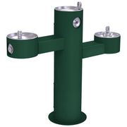 Elkay Outdoor Tri-Level Pedestal Fountain Non-Filtered Non-Refrigerated Freeze Resistant Evergreen