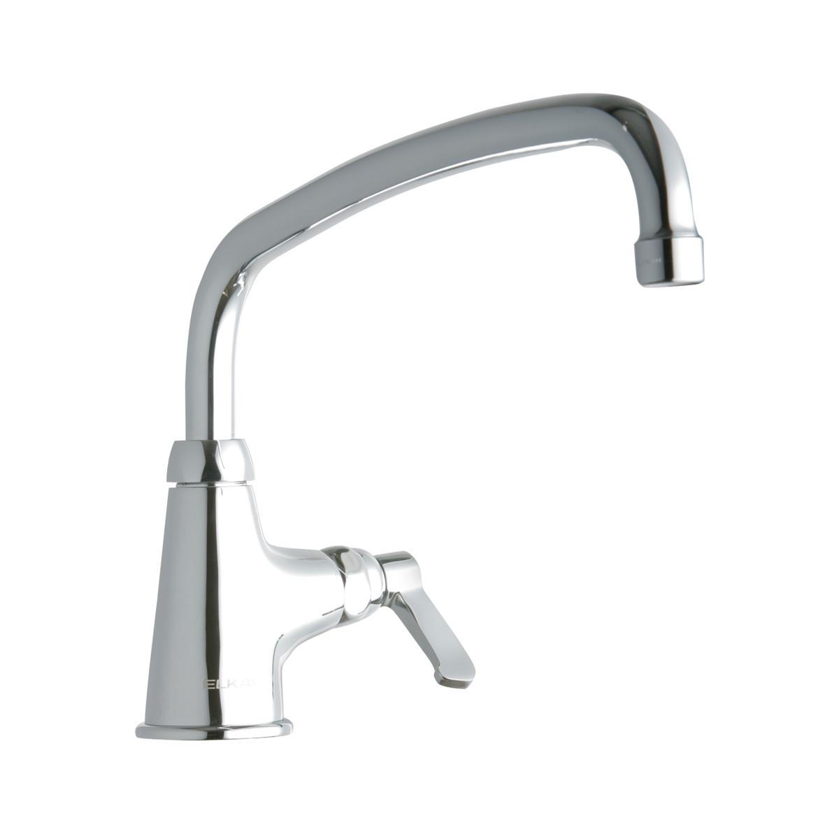 Elkay Single Hole with Single Control Faucet with 12" Arc Tube Spout 2" Lever Handle Chrome