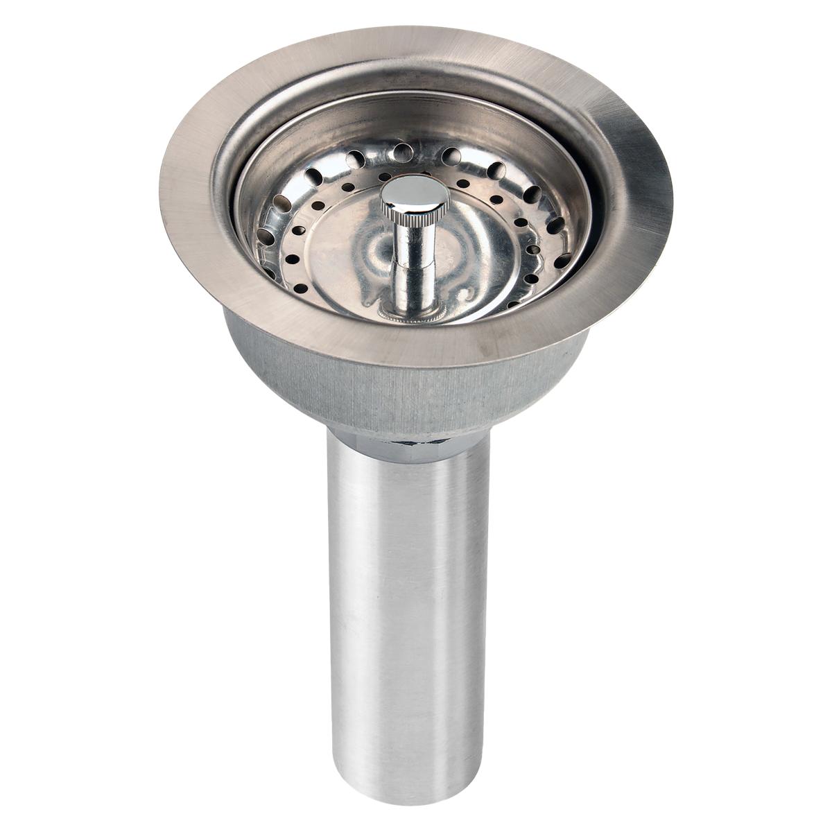 Elkay 3-1/2" Drain Fitting Stainless Steel Body with Strainer Basket Matte Finish