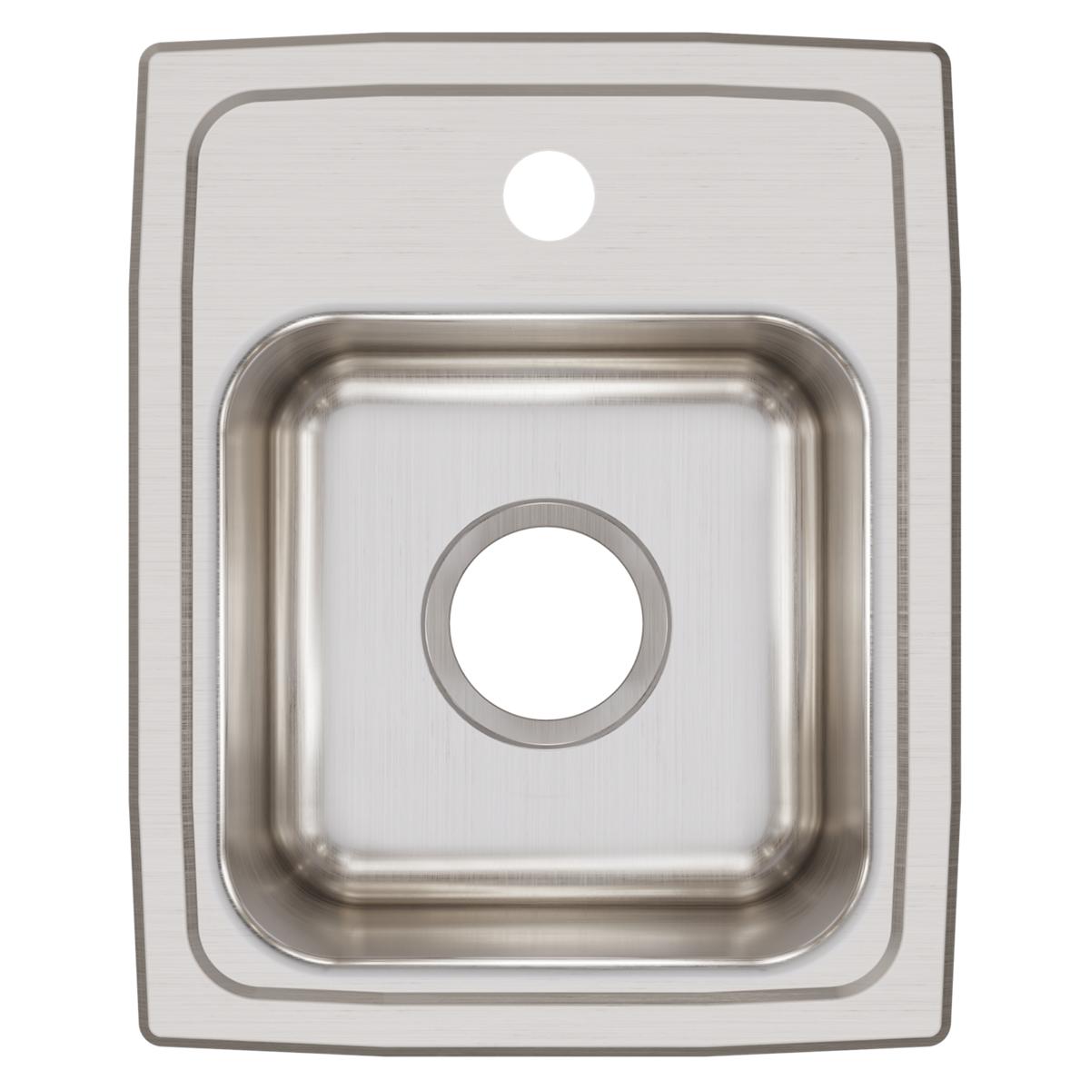Elkay Lustertone Classic Stainless Steel 13" x 16" x 7-5/8" 1-Hole Single Bowl Drop-in Sink