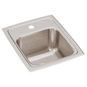 Elkay Lustertone Classic Stainless Steel 13" x 16" x 7-5/8" 1-Hole Single Bowl Drop-in Sink