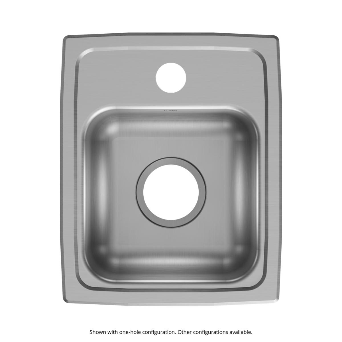 Elkay Lustertone Classic Stainless Steel 13" x 16" x 5-1/2", 0-Hole Single Bowl Drop-in ADA Sink