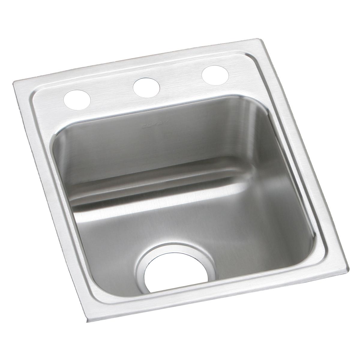 Elkay Lustertone Classic Stainless Steel 13" x 16" x 5" 1-Hole Single Bowl Drop-in ADA Sink
