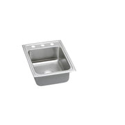 Elkay Lustertone Classic Stainless Steel 17" x 22" x 5", 0-Hole Single Bowl Drop-in ADA Sink with Quick-clip
