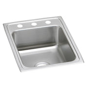 Elkay Lustertone Classic Stainless Steel 17" x 22" x 5-1/2", 0-Hole Single Bowl Drop-in ADA Sink