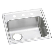 Elkay Lustertone Classic Stainless Steel 19" x 18" x 5-1/2", 2-Hole Single Bowl Drop-in ADA Sink with Quick-clip and Left Drain