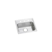 Elkay Lustertone Classic Stainless Steel 19-1/2" x 19" x 4-1/2", 0-Hole Single Bowl Drop-in ADA Sink