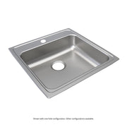 Elkay Lustertone Classic Stainless Steel 22" x 22" x 5-1/2" 3-Hole Single Bowl Drop-in ADA Sink