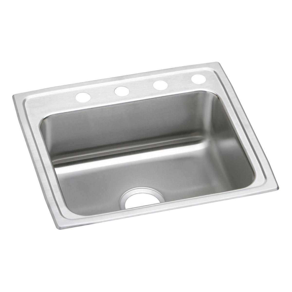 Elkay Lustertone Classic Stainless Steel 25" x 21-1/4" x 4-1/2", Single Bowl Drop-in ADA Sink