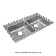 Elkay Lustertone Classic Stainless Steel 33" x 19-1/2" x 5-1/2", 4-Hole Equal Double Bowl Drop-in ADA Sink