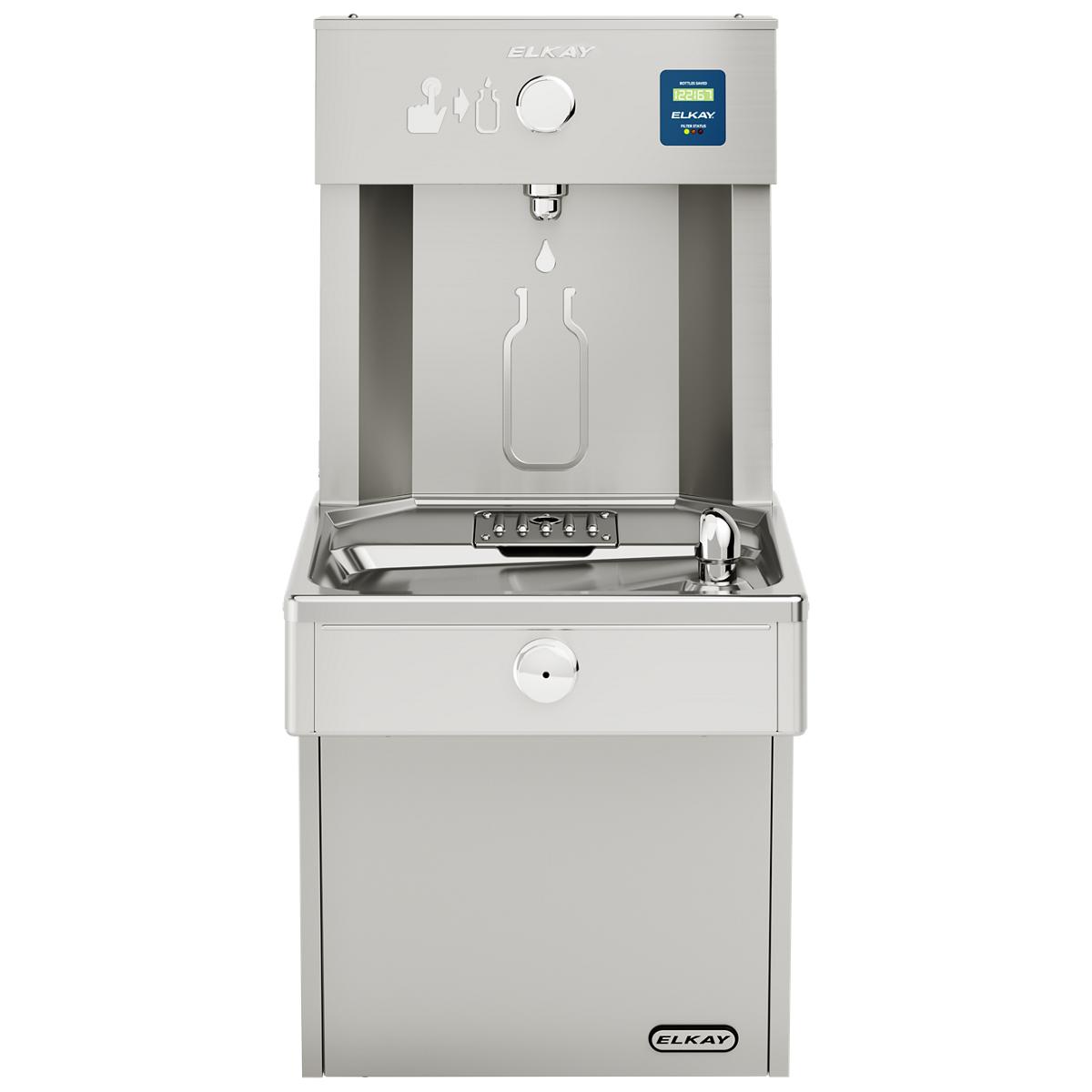 Elkay ezH2O Vandal-Resistant Bottle Filling Station & Single Cooler Filtered Non-Refrigerated Stainless