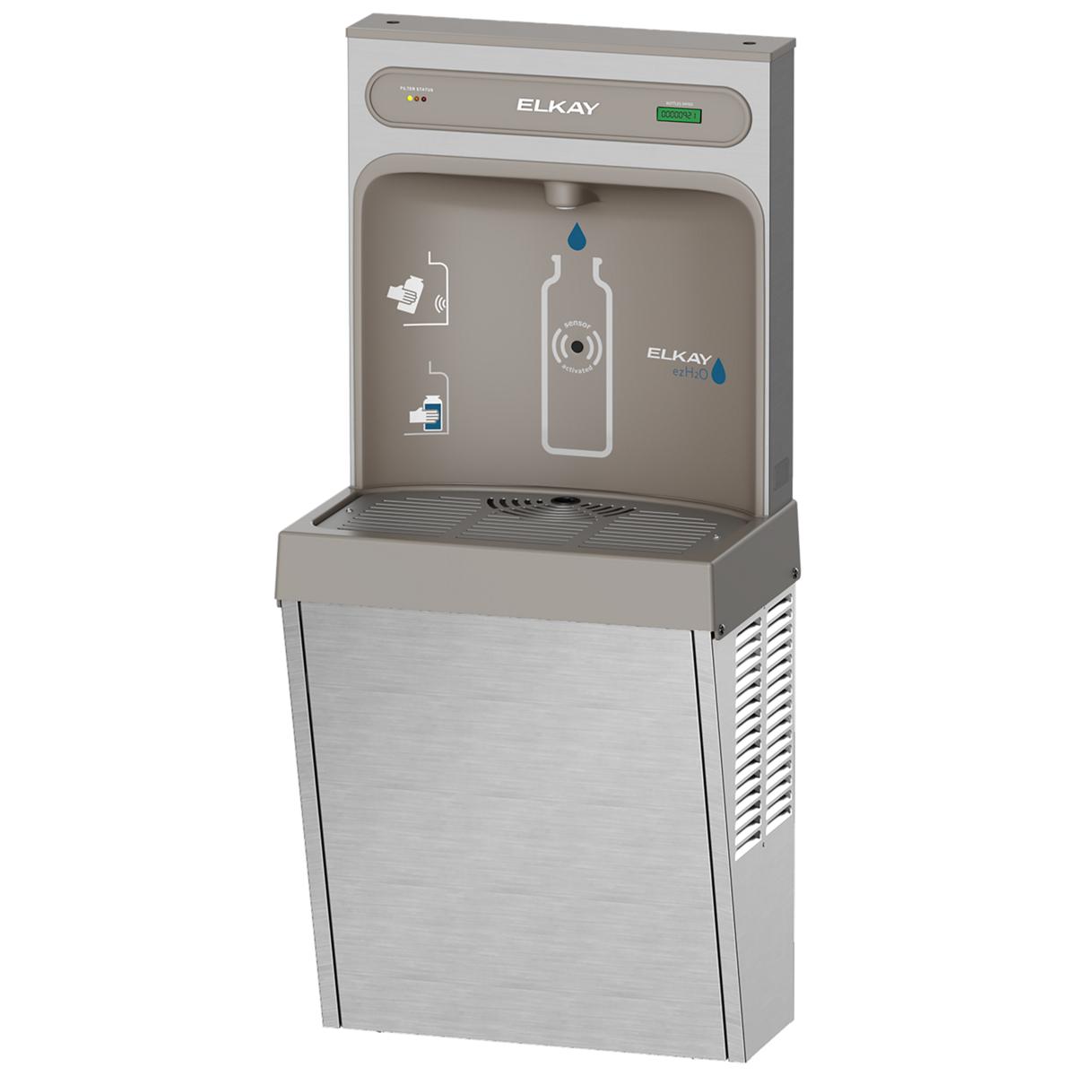 Elkay ezH2O Refrigerated Surface Mount Bottle Filling Station Filtered 8GPH Stainless Steel
