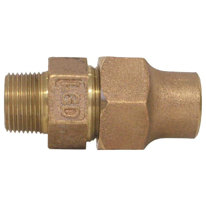 Legend Valve 313-004NL Pipe Coupling 3/4 in Flared x MPT Bronze