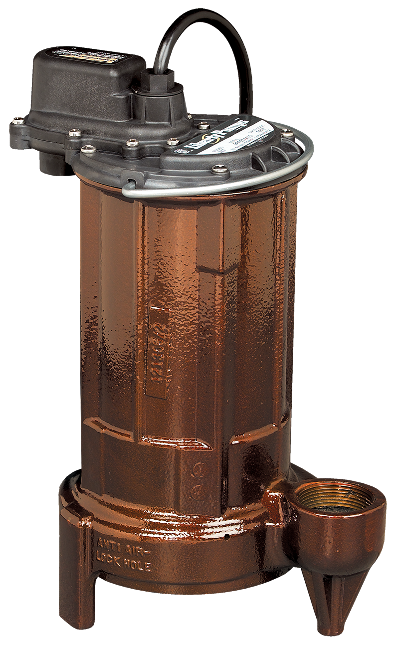 Liberty Pumps Model 290HV-3 Cast Iron Non Automatic Effluent Sump Pump, 3/4 HP, 230V, 35ft Cord