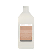 Clear plastic bottle with white cap containing eucalyptus aromatic solution with tan and brown product label.