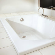 Bain Ultra Meridian 6030 Rectangular Alcove Or Drop In 1-Person 50 Gallon Soaker Bathtub with 1-1/2" Standard Deck in Biscuit - BMEBRI00N-02