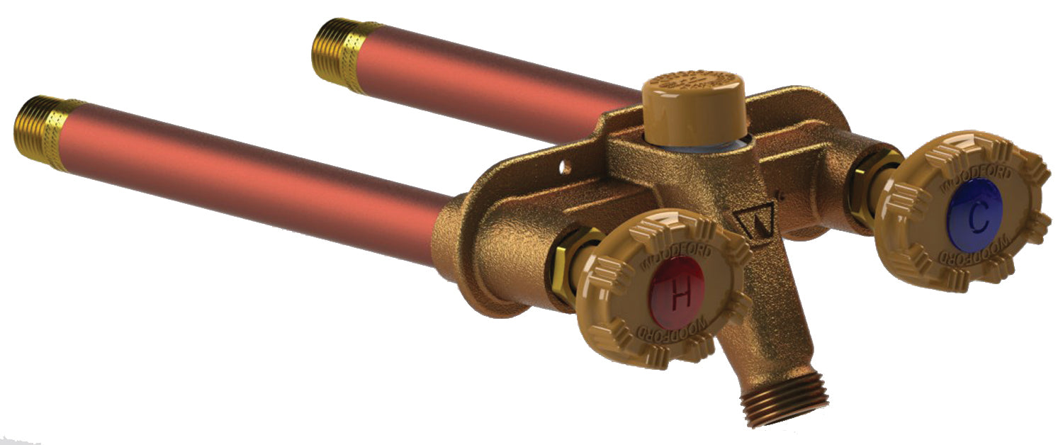 Woodford 22CP-4-MH Freezeless Hot Cold Wall Faucet 4 Inch Anti-Siphon