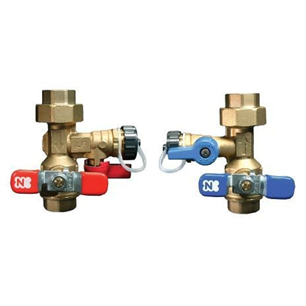 Noritz 3/4" Isolation Valve Kit (Short) w MIP 500K BTU Pressure Relief Valve - IK-WV-200-5-TH-S