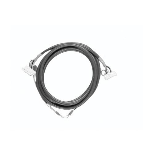 Coiled gray cable with clear quick-connect fittings on both ends.