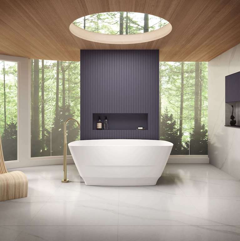 Bain Ultra Opus 6434 Rectangular Freestanding 2-Person 74 Gallon 42 Jet Thermomassuer Bathtub with 1-1/2" Standard Deck Heated Backrest and 2 Armrests in White - BOS2RF00S-01