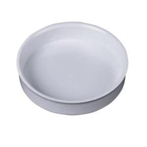 White PVC end cap with smooth dome top and flat base, 2 inches in diameter.