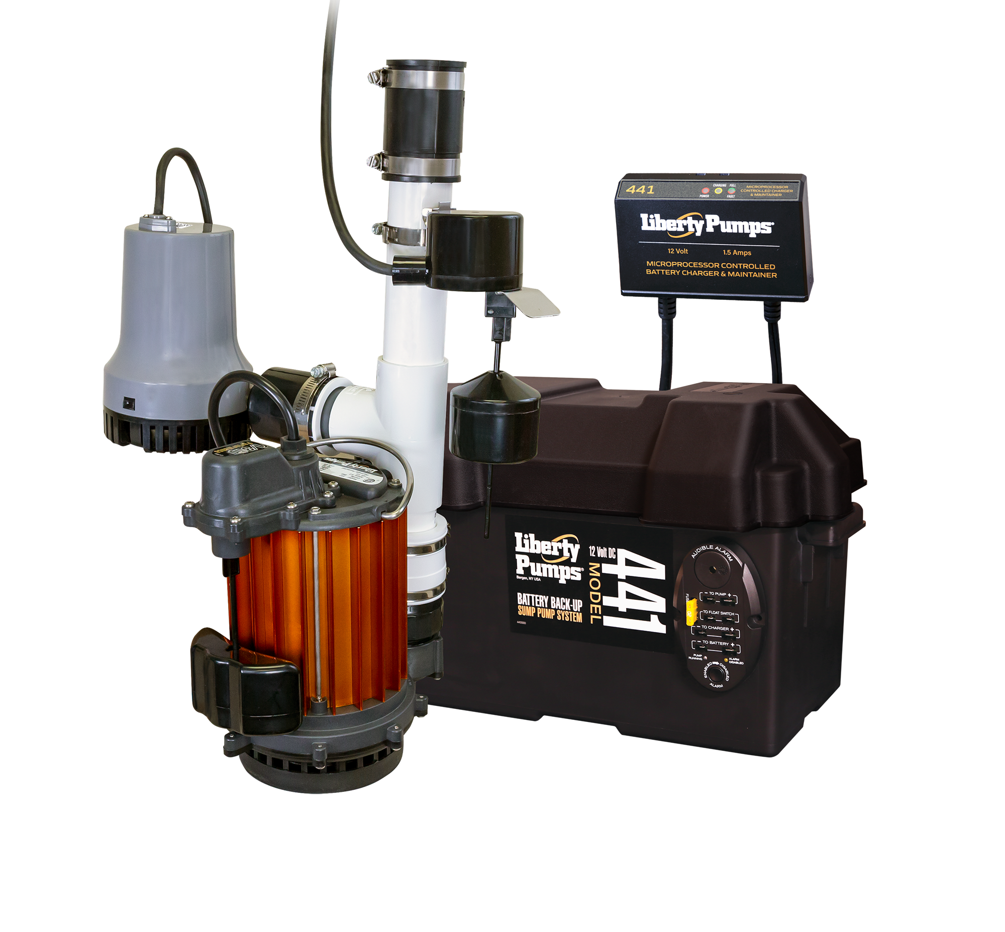 Liberty Pumps PC237-441 Sump Pump Combo System: Primary and Backup